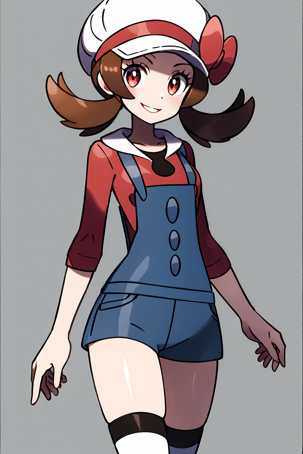 00481-2171510114-masterpiece, best quality, looking at viewer, , generation 9,  ly01, overalls, white thighhighs, red bow, red shirt, white headw.png